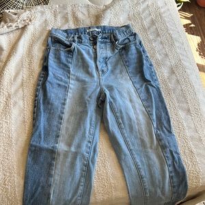 High waisted jeans